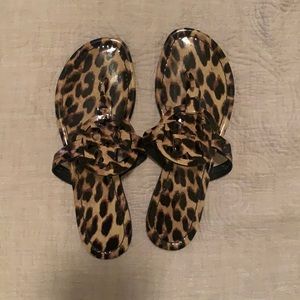 Leopard Miller Sandals: Tory Burch